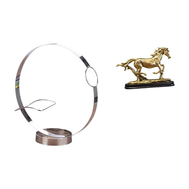 Soporte De Hierro Para Botellas De Vino, Escultura, Figurita, Obra De Arte, Adorno De Arte Coleccionable, Estatua De Caballo Para Escritorio, Decoración, Librería, Muebles De Sala De Estar,