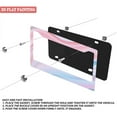 thumbnail image 3 of 1Pack License Plate Frames with Dreamy Pink Blue Gradient Pattern Design Includes Screws & Caps Full Accessories Included Size 6. 3x12. 2inch(16x31cm), 3 of 8