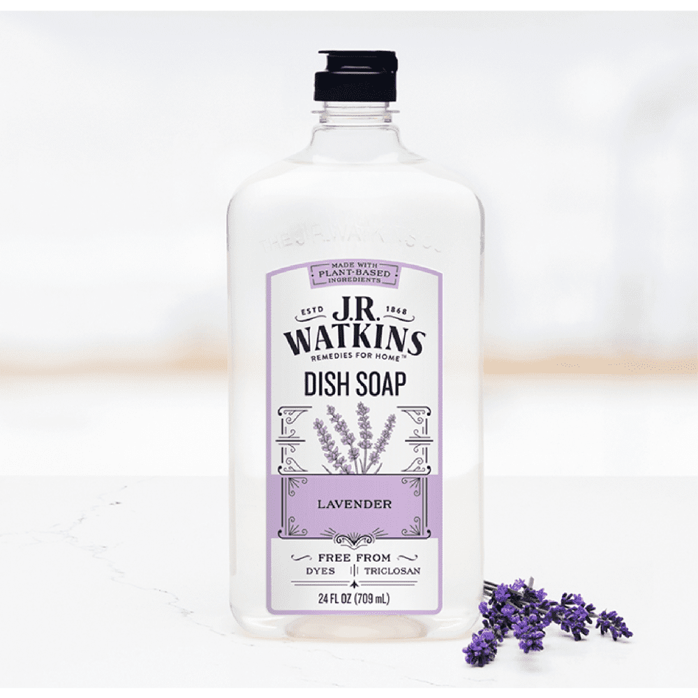 J.R. Watkins Liquid Dish Soap, Lavender, 24 Oz