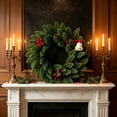 thumbnail image 5 of Artificial Cypress Christmas Wreath Pinecone Red Berry Front Door Hanging Holiday Decor, 5 of 6