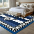 thumbnail image 4 of Navy Blue Anchor Area Rugs 8'x10', Washable Small Throw Rugs for Living Room Patio, Nautical Summer Beach Coastal Ocean Indoor Outdoor Rug Non-Slip Low Pile Carpet Runner Reversible Floor Mats, 4 of 8