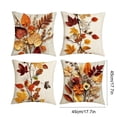 thumbnail image 3 of Lzobxe 4 Pack Halloween Pillowcases, Decorative Outdoor Cushion Cover, 45x45cm Ghost Pumpkin Throw Pillow Cover for Sofa Couch Home Party Decor, 3 of 6