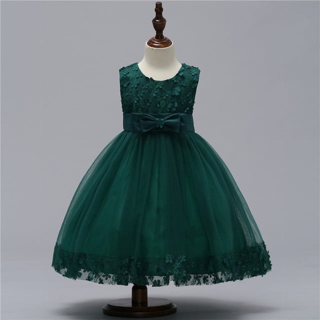Robe d'Été Blanche de Princesse pour Filles Robe pour Filles 3 4 5 6 8 9 10 Ans Tout-Petits Enfants Fille Fête Mariage Robe Formelle