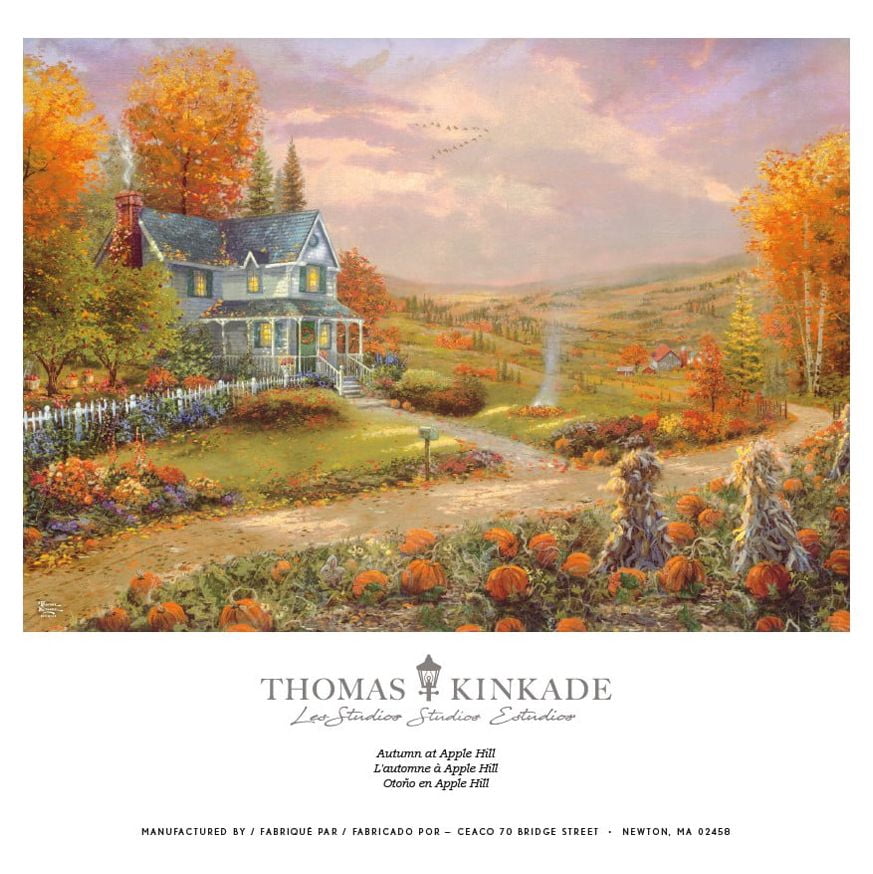 Ceaco 1000-Piece Thomas Kinkade Autumn at Apple Hill Interlocking Jigsaw Puzzle