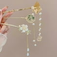 thumbnail image 6 of 1Pcs High-end Flower Tassel Glowing Chinese Style Hair Stick Hair Insert Lotus Lantern Hairpin Ancient Style 02, 6 of 8