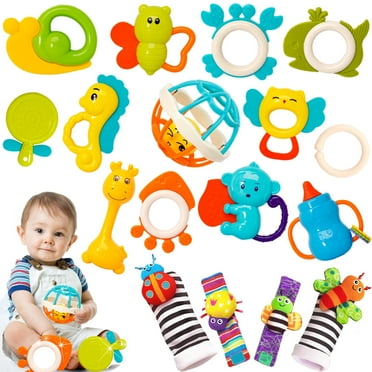 Baby Rattles Toys for 6-12 Months, Baby Toys for 0-6 Months, Infant Newborn Baby Toys for 6-12 Months, Baby Teethers and Wrist Socks Rattle Toys 6 to 12 Months
