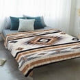 thumbnail image 4 of Orange Boho Blanket Soft Cozy Warm Throw Blanket for Couch, Plush Fuzzy Flannel Fleece Blankets for Sofa, Southwestern Ethnic Aztec Retro Geometric Bed Blankets Lightweight Gifts for Women, 40"x50", 4 of 9