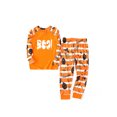 thumbnail image 1 of Pijamas A Juego De La Familia De Halloween Con Traje De PantalóN Con Cintura EláStica XBTCLXEBCO Niño Naranja;4-5 Años, 1 of 5