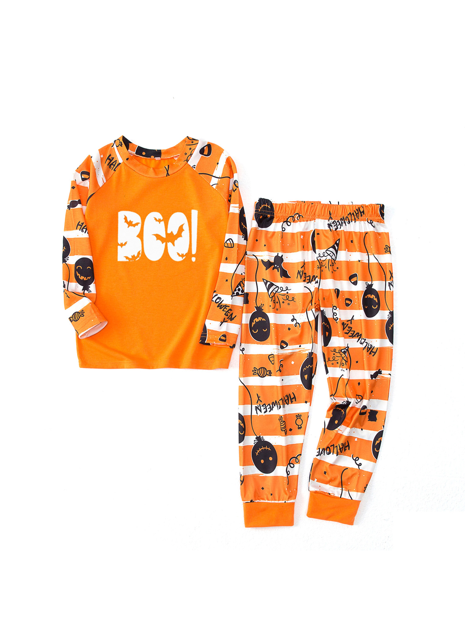 Costume Halloween Squelette Pour Enfant - Pyjama 2 Pièces Manches Longues Garçon/fille, Polyester, Taille 2-8 Ans
