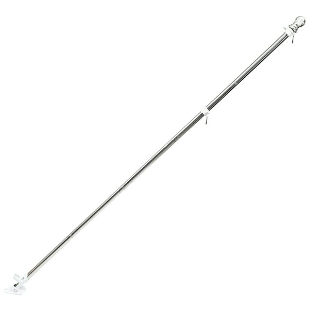 SHISUYAN 6pcs 1.8m Flag Pole Set Stainless Steel Flagpole with Bracket and Buckles