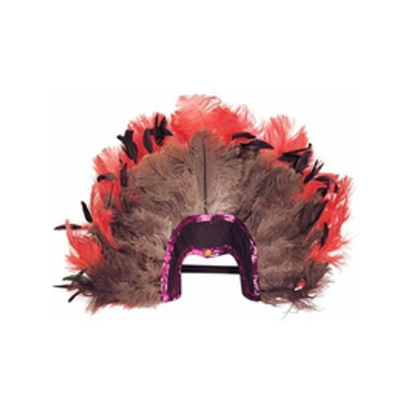 Adult Red & Black Feather Headpiece