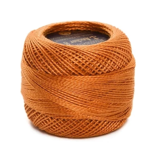 Caja 10 Pzs Coats Hilo Caramelo Oscuro Algodón Egipcio Giza Anchor Perlé Anchor Perlé T5500-0365