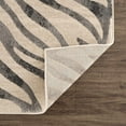 thumbnail image 6 of Hauteloom Ecorse Contemporary Animal Zebra Print Runner Rug for Living Room Hallway, Kitchen - Distressed Faded Style - Cream, Black, White, Beige, Grey - 2'7" x 7'3" (2x8), 6 of 15