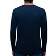 thumbnail image 2 of Playera Manga Larga Para Hombre De Algodón Pima y Tela Spandex Unbranded Co Long Sleeve Crew Neck Navy Blue 2XL, 2 of 6