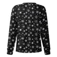 thumbnail image 3 of Hearthz Women's Scrub Jackets Christmas Long Sleeve Nurses Working Uniforms Snap Front Warm Up Women Scrub Top with Pockets, 3 of 4