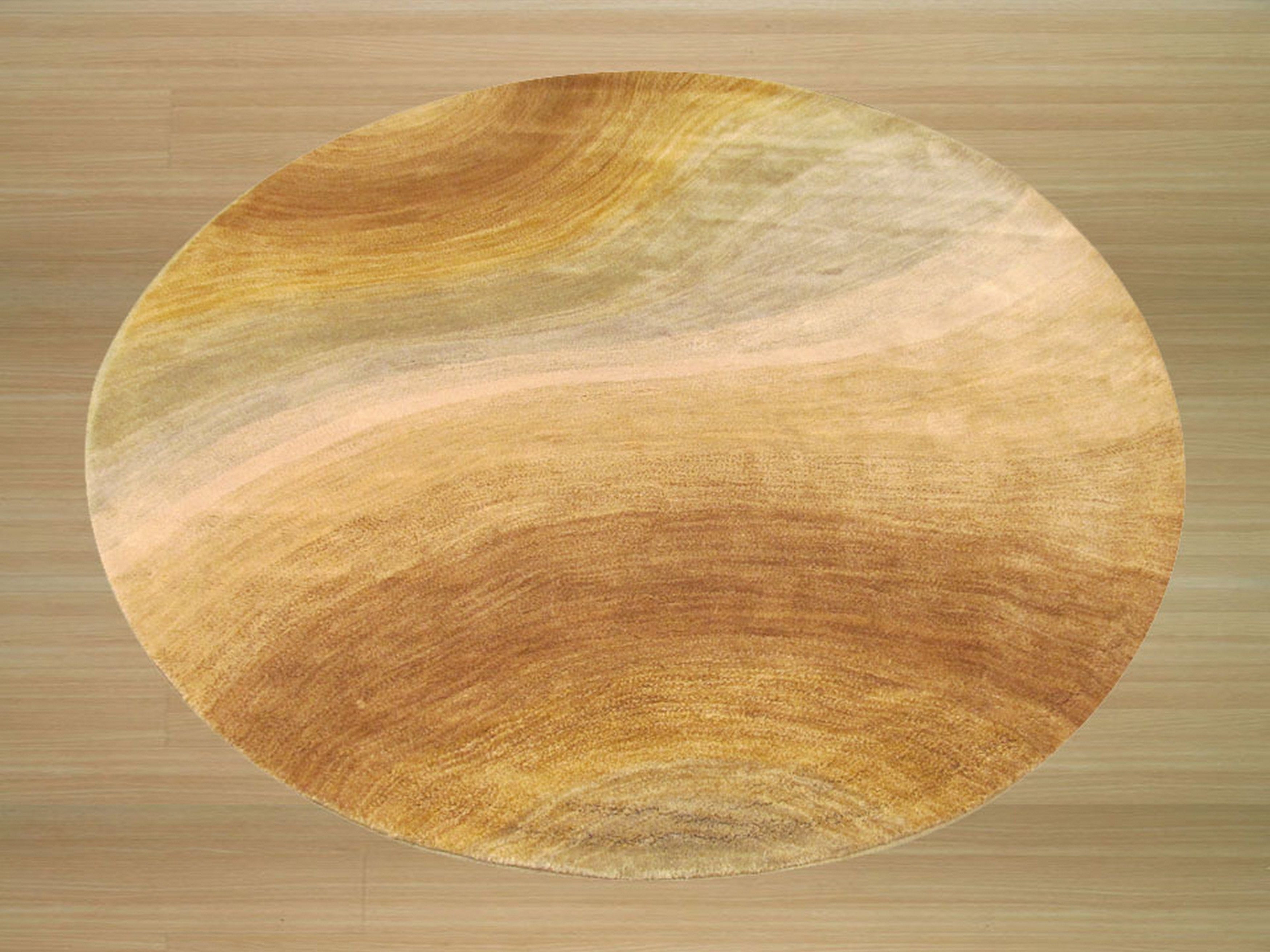 Hand-tufted Wool Gold Contemporary Abstract Morono Rug