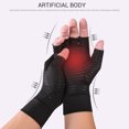 thumbnail image 4 of Copper Compression Arthritis Gloves 1 Pair Copper Arthritis Gloves Copper Compression Arthritis Gloves Finger Less Sports Gloves, 4 of 8