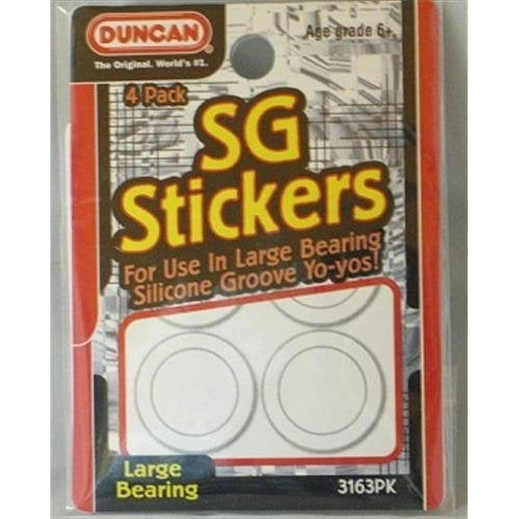 Duncan Toys 14.5mm I.D SG Stickers, [4-Pack] Yo-Yo Silicone Groove Response Pads