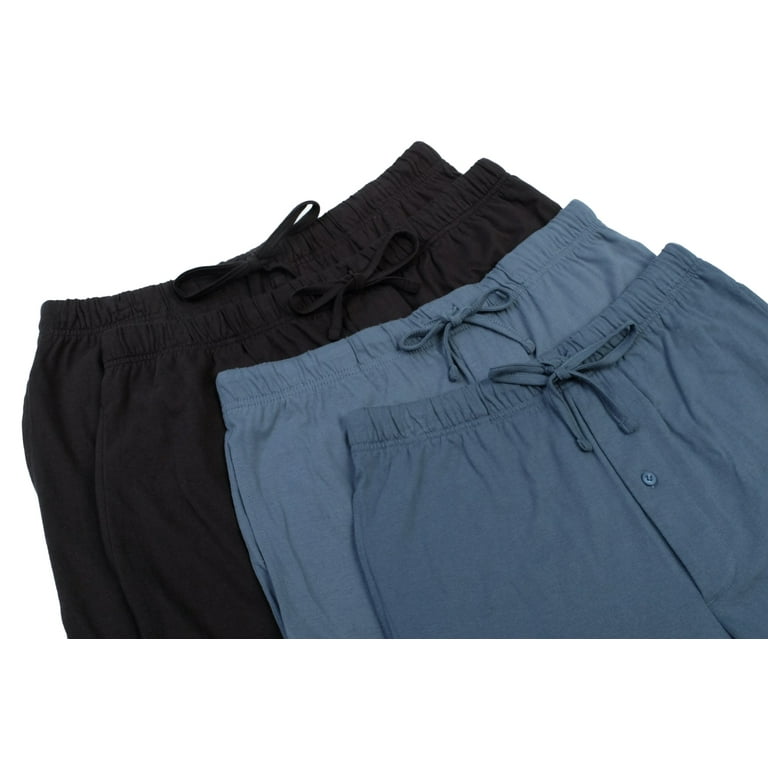 Real Essentials Men s 4 Pack Cotton Sleep Shorts Sizes S 2XL Mens Pajamas Walmart