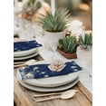 thumbnail image 5 of Navy Blue Snowflake Christmas Cloth Napkins Set of 4 Reusable Dinner Napkins, Xmas Winter Snowflake Modern Art Cocktail Napkin Washable Table Napkins for Wedding/Holiday Party/Baby Shower 20"x20", 5 of 7