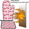 thumbnail image 3 of Y2K Heart Cherry Oven Mitts and Pot Holders Sets Hot Pads Heat Resistant Gloves Oven Mitten for Baking Kitchen Bakeware Cooking BBQ, 3 of 6