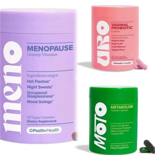 Probióticos vaginales URO OPositiv para mujeres con equilibrio del pH + Vitaminas gomosas para la menopausia MENO = NUEVO Mejor