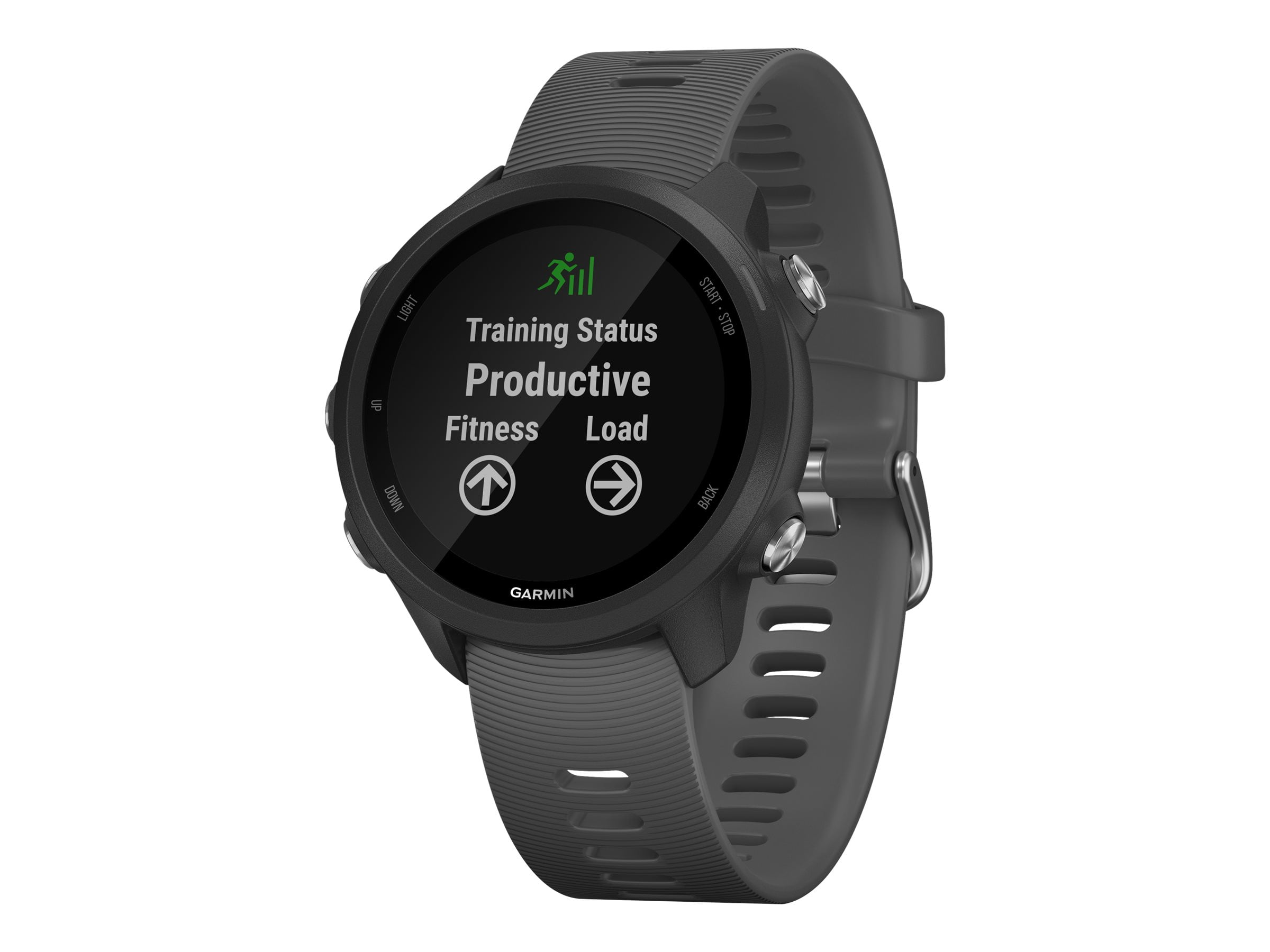 Demon Play kleermaker Briljant Garmin Forerunner 245 - Black - sport watch with band - silicone - slate  gray - wrist size: 5 in - 8.03 in - display 1.2" - Bluetooth, ANT+ - 1.36  oz - Walmart.com