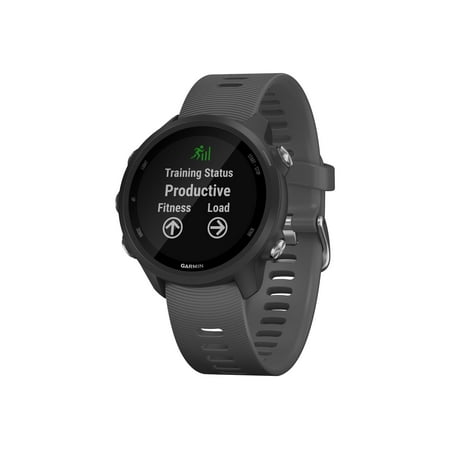 Garmin forerunner 245 (GPS) 1.2-inch Black Case with Slate Gray Silicone Band