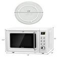 thumbnail image 2 of Costway 700W 0.7Cu.ft Retro Countertop Microwave Oven LED Display Glass Turntable, 2 of 10