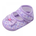 thumbnail image 2 of Infant Baby Girls Boys Handmade Princess Flats Toddler First Walkers Soft Cotton Non-Slip Crib Wedding Dress Shoes, 2 of 5