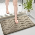thumbnail image 3 of sruoe Bath Mat Rugs, Bath Mats for Bathroom Floor, Extra Absorbent Quick Dry Bathroom Mats, Washable Bath Rugs and Mats, Bath Carpet for Shower, Polyester, Brown, 3 of 5