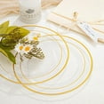 thumbnail image 4 of 100 Pieces Clear Gold Plastic Plates Disposable - 6.25 Inch Clear Plastic Dessert Plates with Gold Trim for Party&Wedding, 4 of 9