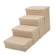 thumbnail image 1 of Escalera para perros, ligera, portátil, de 4 escalones, plegable Beige, 1 of 9