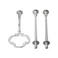 thumbnail image 2 of Mosiee 2/3 Tier Cakes Plate Stand Zinc Alloy Removable Mounting Fruit Tray Bracket Pastry Cupcake Fitting Plate Not Include For Wedding, 2 of 9