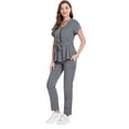 thumbnail image 6 of Niaahinn Scrubs for Women Set Modern Scrub Top and 8 Pockets Jogger Pants Medical Nursing Uniforms Scrubs Set, 6 of 7