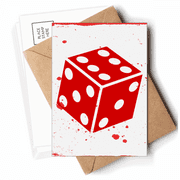 Casino Red Dice Illustration Pattern Postcards Envelopes Blank Note Cards Mailing