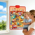 thumbnail image 4 of TIELUTT Tableau Mural Parlant pour Enfants Tableau Mural Alphabet Électronique Jeux de Société Alphabet 100 Jeux de Multiplication Compatibles avec Machine Jeux de Société pour Enfants 3-4 Ans Addition Mathématiques Faits, 4 of 4