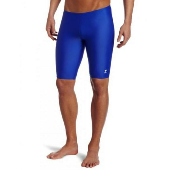 TYR Sport Men's Solid Jammer Swimsuit in Royal Size 30