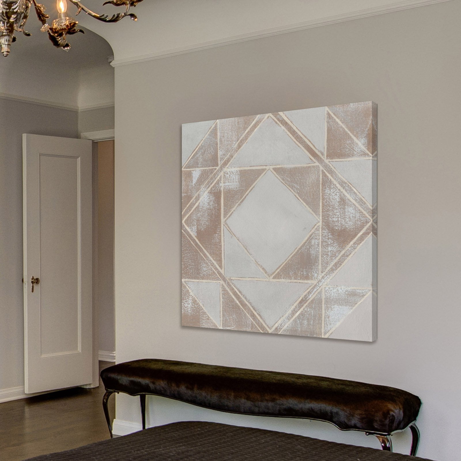 Marmont Hill Geometric Veil II Print on Wrapped Canvas