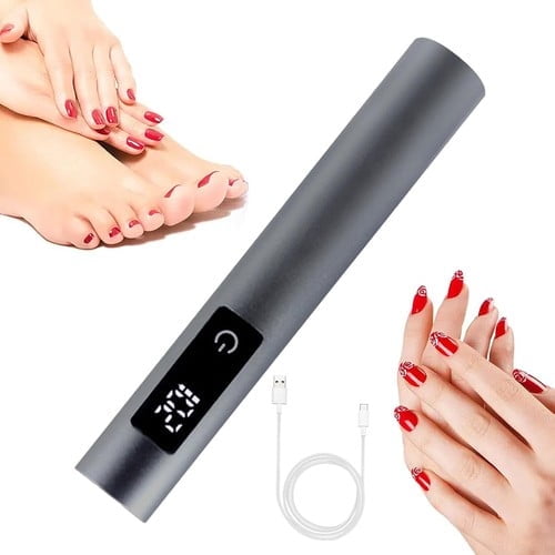 Cute UV LED Nail Lamp for Girls, Portable Quick Dry Light for Gel Polish Kit