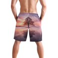 thumbnail image 3 of Dailycode Men's Quick Dry Swim Trunks Beach Shorts Casual Summer Board Shorts with Pockets, Beautiful Tree on Lake, 3 of 8