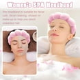 thumbnail image 3 of Spa Headband for Washing Face Wristband Sponge Makeup Skincare Headband Terry Cloth Bubble Soft Get Ready Hairband for Women Girl Puffy Padded Headwear Non Slip Thick Hair Accessory(Pink), 3 of 18