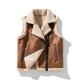 thumbnail image 3 of Chaquetas de cuero sin mangas para hombre, ropa de moda para motocicleta, estilo punk vintage, abrigos de invierno cálidos con forro polar de piel, 3 of 5