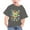 Gray, variant on Baby Girl Clothes Graphic Round Neck Crop Top Girls Short-Sleeve T-Shirt Tops