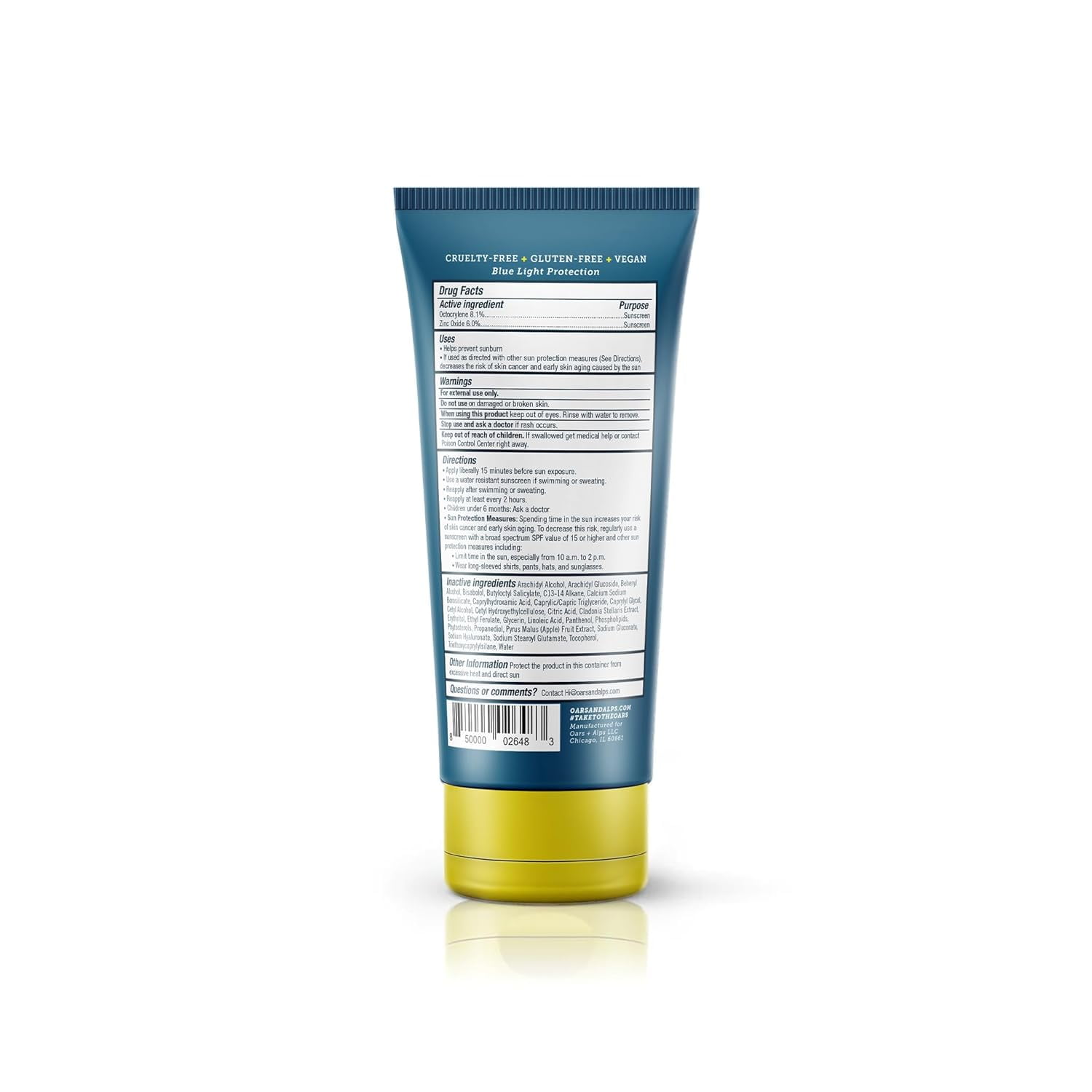 Oars + Alps SPF 37 Anti-Aging Face Moisturizer, 2 Fl Oz