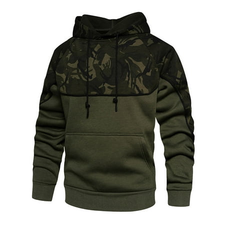 

Amtdh Men s Hooded Sweatshirts Clearance Camouflage Lightweight Casual Blouses Mens Trendy Tops Long Sleeve Sport Fitness Soft Daily Hoodie Pocket Top for Men Green XL