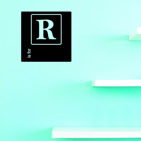 Custom Decals R Is For Alphabet Letter Wall Art Size: 12 X 12 Inches Color: Multi