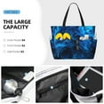 thumbnail image 3 of Kdxio Ice Blue Fire Wolf for Beach Bag for Women Large Beach Tote Bag Waterproof Sandproof Swim Bag with Zipper Pockets Beach Vacation Travel, 3 of 7