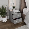 thumbnail image 5 of Kappesberg Jolyne 2-Drawer Nightstand Set of 2, Modern Gray Bedroom Storage - for Adults and Teens, 5 of 8
