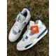 thumbnail image 3 of Ni - ke NEW Ni - ke Air Jordan 4 Retro size 18 Shoes Off White Military Blue FV5029-141, 3 of 5